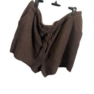 Auden 2X Sweater‎ Knit Brown Drawstring Shorts Women’s Casual Lounge